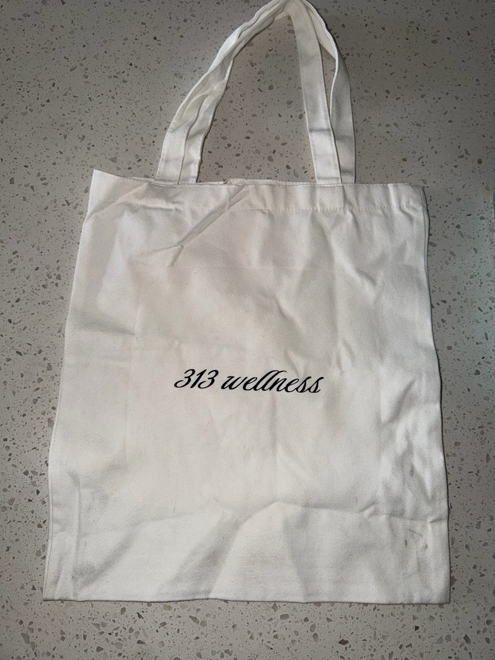 313 Wellness White Canvas Tote Bag